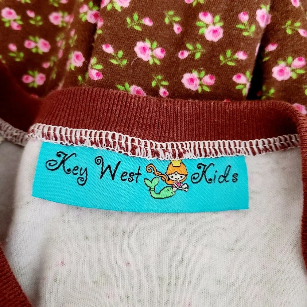 Vintage Key West Kids Disney Dress‎ No Size Mickey & Friends Thanksgiving Scene